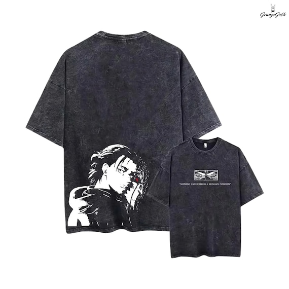 AOT Anime Washed T-Shirt, Anime Japanese Shirt, Vintage Anime Shirt,Manga Shirt, Retro and Vintage Style, Gift for him,Gift for her