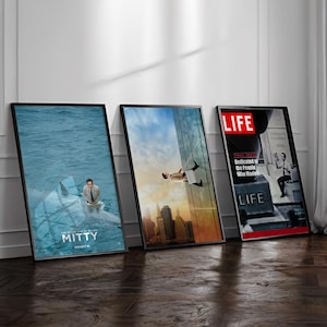 Póster de la película La vida secreta de Walter Mitty: póster de película en lienzo de alta calidad: arte de pared, decoración del hogar