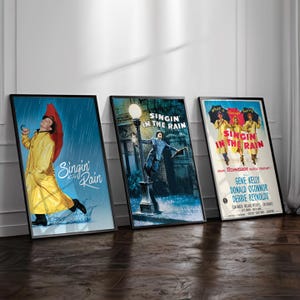 Singin&#39; in the Rain Movie Poster-High Quality Canvas Movie Poster - Wall Art-Home Decor
