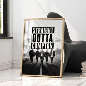 Straight Outta Compton Poster, Movie Poster, Retro Decor Poster, Poster Gift, Home Wall Decor Art, Wall Art