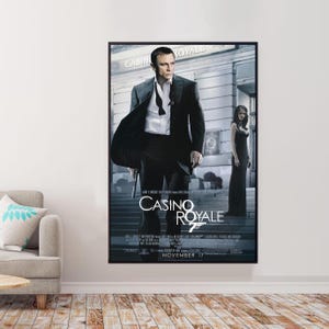 Casino Royale--Movie Poster,High Quality Canvas Print, Wall Art, Room Decor, Art Poster For Gift Unframed