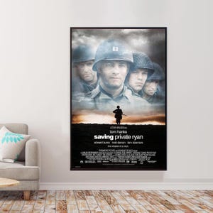 Saving Private Ryan movie poster-Poster-High Quality Canvas Movie Poster - Wall Art-Home Decor