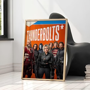 Thunderbolts poster, Movie Poster, Retro Decor Poster, Poster Gift, Home Wall Decor Art, Wall Art