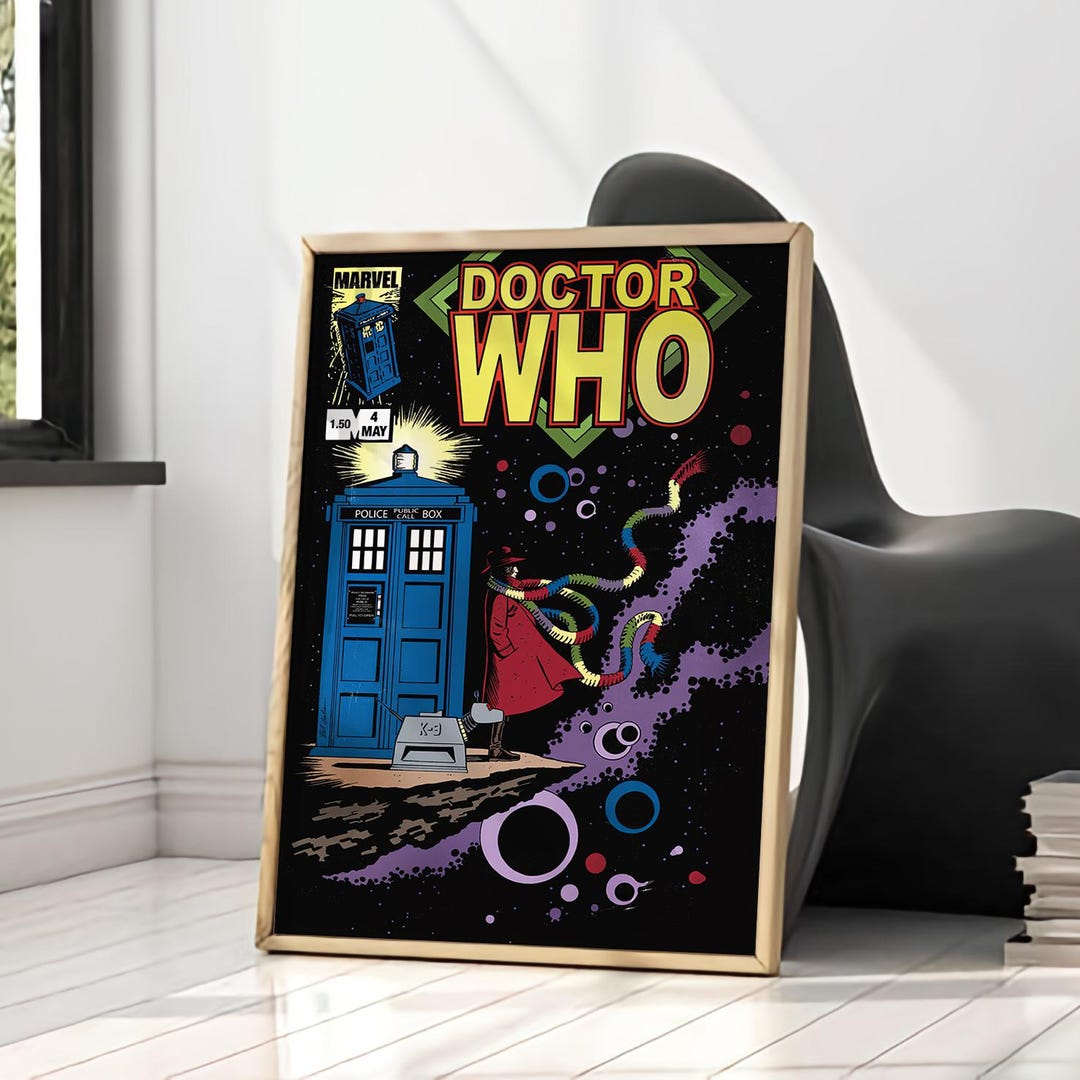 Digital Downloads Doctor Who Tardis Comic Poster Sci-fi Art Dr Who Wall ...