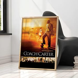 Poster di Coach Carter, poster del film, poster di arredamento retrò, poster regalo, arte decorativa da parete per la casa, arte murale