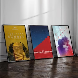 Cartaz do Festival de Cannes, Cartaz de Filme, Arte de Parede para Sala de Estar, Arte de Cartaz Vintage, Decoração para Casa, Festivais e presentes de aniversário
