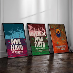 Affiche du film Pink Floyd Live à Pompéi, affiche déco rétro, cadeau d'affiche, oeuvre d'art de décoration murale pour la maison, affiche d'art mural