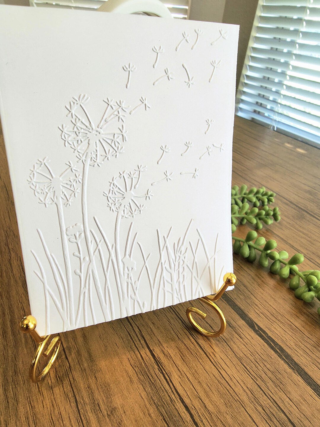 3D Embossed Floral Card Set: Handmade Blank Note Cards Dandelion Cards ...