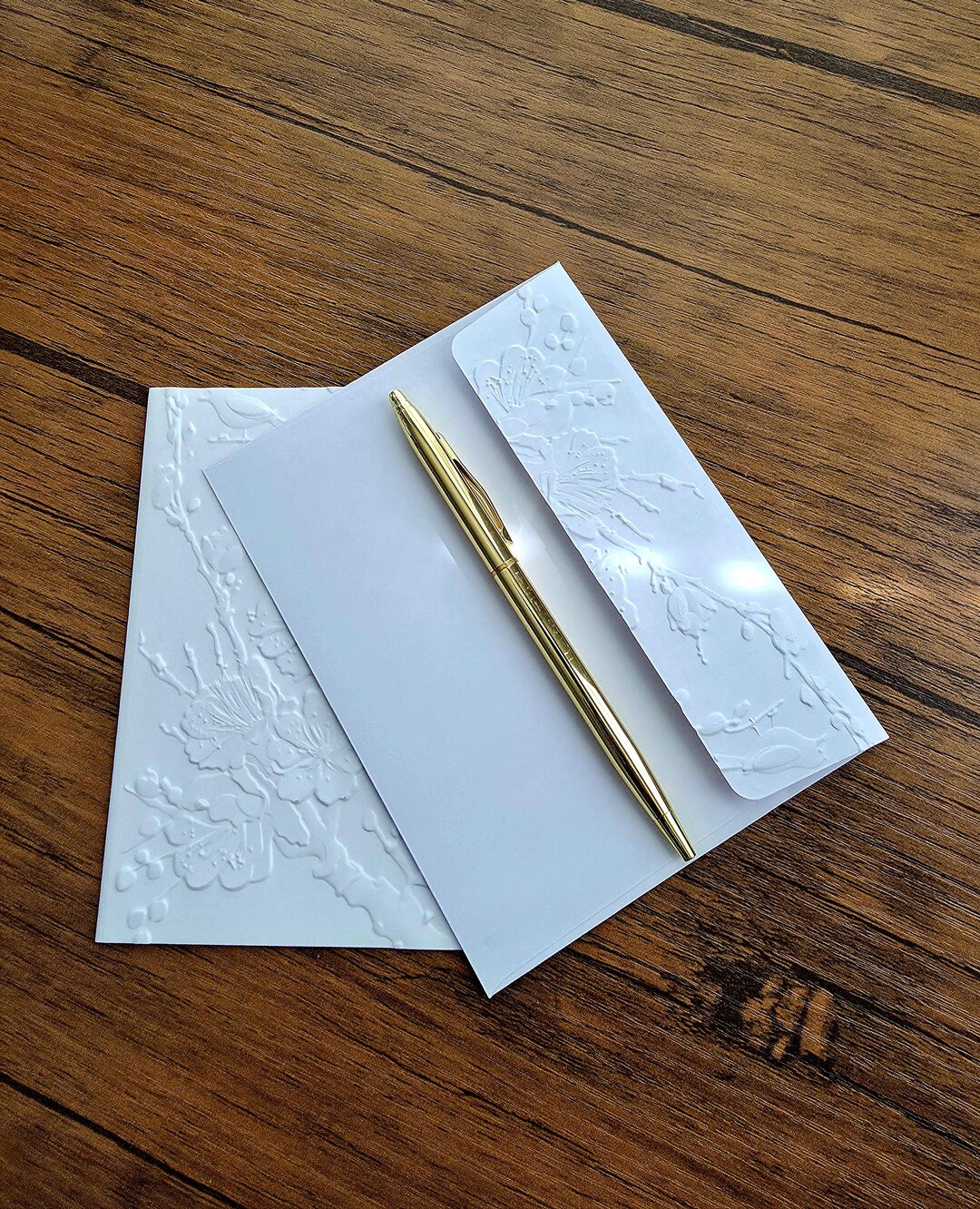 Embossed Floral Card Set: Handmade Blank Note Cards - Etsy