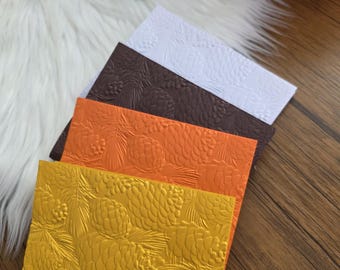 Fall 3D Card Set: Handmade Blank Note Cards Pumpkin Greeting cards