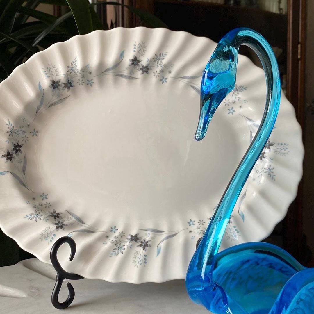 Vintage 1950's Hand Blown Glass Swan Candy Dish - MCM Decor - Etsy