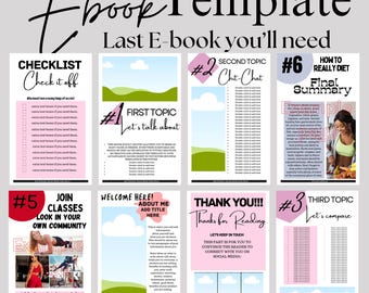 E-book template, Digital Download, Editable eBook, Canva Template, DIY eBook, eBook Design, Instant Download, Custom eBook, eBook Layout