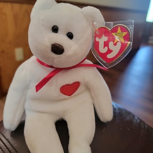 Rare with Errors! Valentino Bear Original - Ty Beanie Baby | Brown Nose | Mint | Great Buy | Wow | On Sale