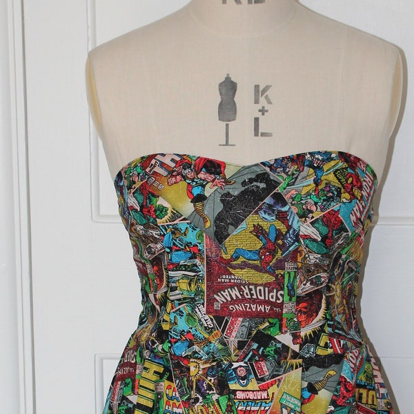 Marvel bande dessinée sweet heart dress - avengers