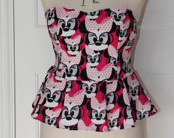 pink minnie mouse sweet heart top