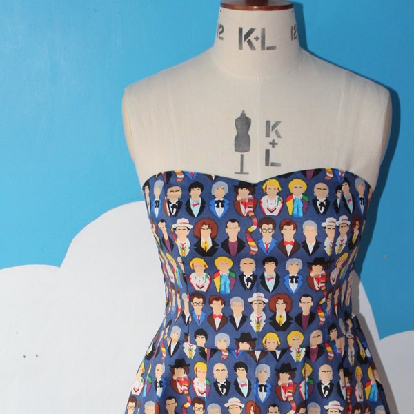 the many faces of the doctor! doctor who sweet heart dress