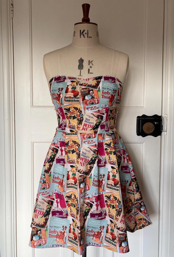 retro disney dress retro disney classic posters sweet heart dress