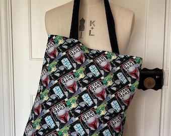 Star Wars - Bolso de mano mandaloriano negro - Jedi. Ciencia ficción para mujer.