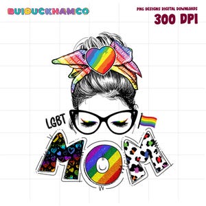 Proud LGBT Mom png, Rainbow Lesbian Gay Pride Png, Lgbtq Proud Parent Png, Equality Gifts, Rainbow Heart Png, Pride LGBTQ Png, Free Mom Hugs