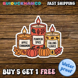 Herbst Kindle Aufkleber, gemütliche Herbstkerze Kobo Dekor, Pumpkin Spice E-Reader Aufkleber, Bücherwurm Kindle Zubehör, Geschenk für Buchliebhaber