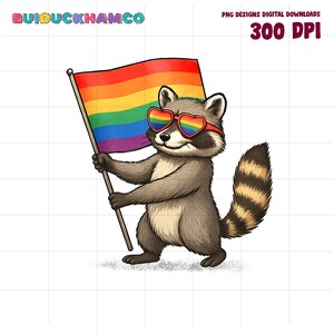 アライグマ LGBT サングラス レインボーフラッグ png、かわいいアライグマ LGBTQ png、ゲイ png、LGBT プライド月間 png、ゲイ プライド png、誇り高き味方ギフト png