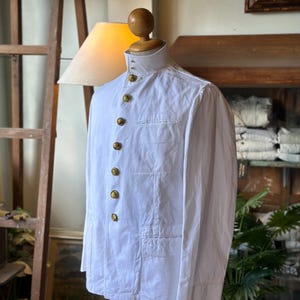 1976&#39;s German Navy Soldiers Uniform cotton white jacket