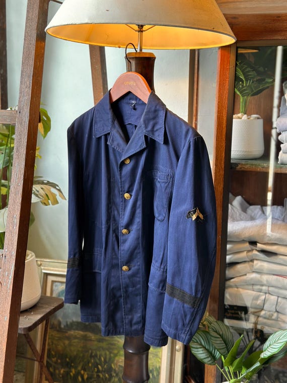 Rare WW2 1940's Japanese Army Imperial Jacket Cotton Fabric,blue