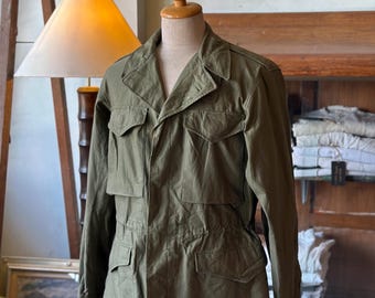 VINTAGE US ARMY M-1943 M43 FIELD JACKET 1940S WW2 SIZE 34R
