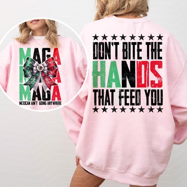 Don't Bite The Hand That Feeds Back Unisex Oversized T-Shirt