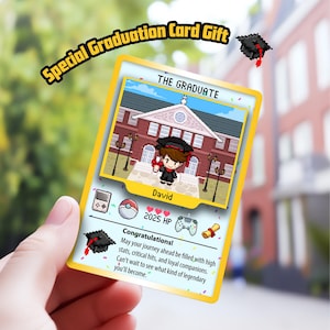 Cartes Pokémon personnalisées pour l'obtention du diplôme, promotion 2025, cadeau Pokémon pour l'obtention du diplôme, cadeau pour l'obtention du diplôme, cadeau pour lui, l'obtention du diplôme