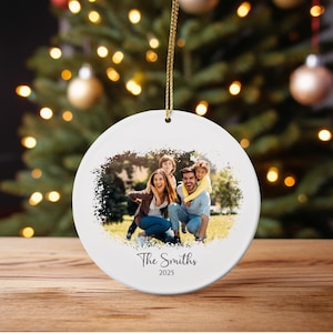 Custom Family Photo Ornament, Unique Christmas Picture Gift, Personalized Holiday Keepsake for Families, personal photo ornaments,