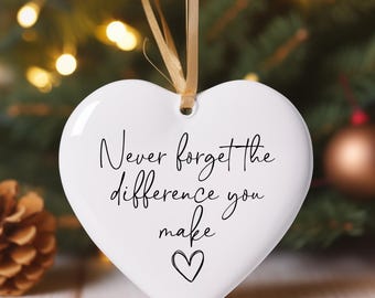 Difference Maker, Nurse Ornament, Teacher Ornament, Thank You Gift, Teacher Appreciation
