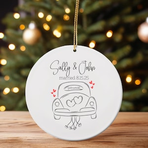 Ornament First Christmas Married - Just Married Car Ornament Newlywed cadeau