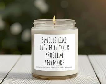Vela de jubilación divertida: "Huele como si ya no fuera tu problema"