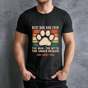 Best dog dad ever shirt, custom dog dad shirt with dog names, fathers day shirt, fathers day gift for dog owner, dog lover