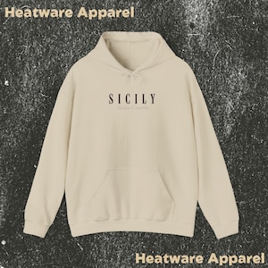 Sicily Italian Coastline Hoodie | Coastal Italy Graphic Sweatshirt | Heatwear Apparel | Travel Hoodie | Italian Coastline | Unisex Hoodie