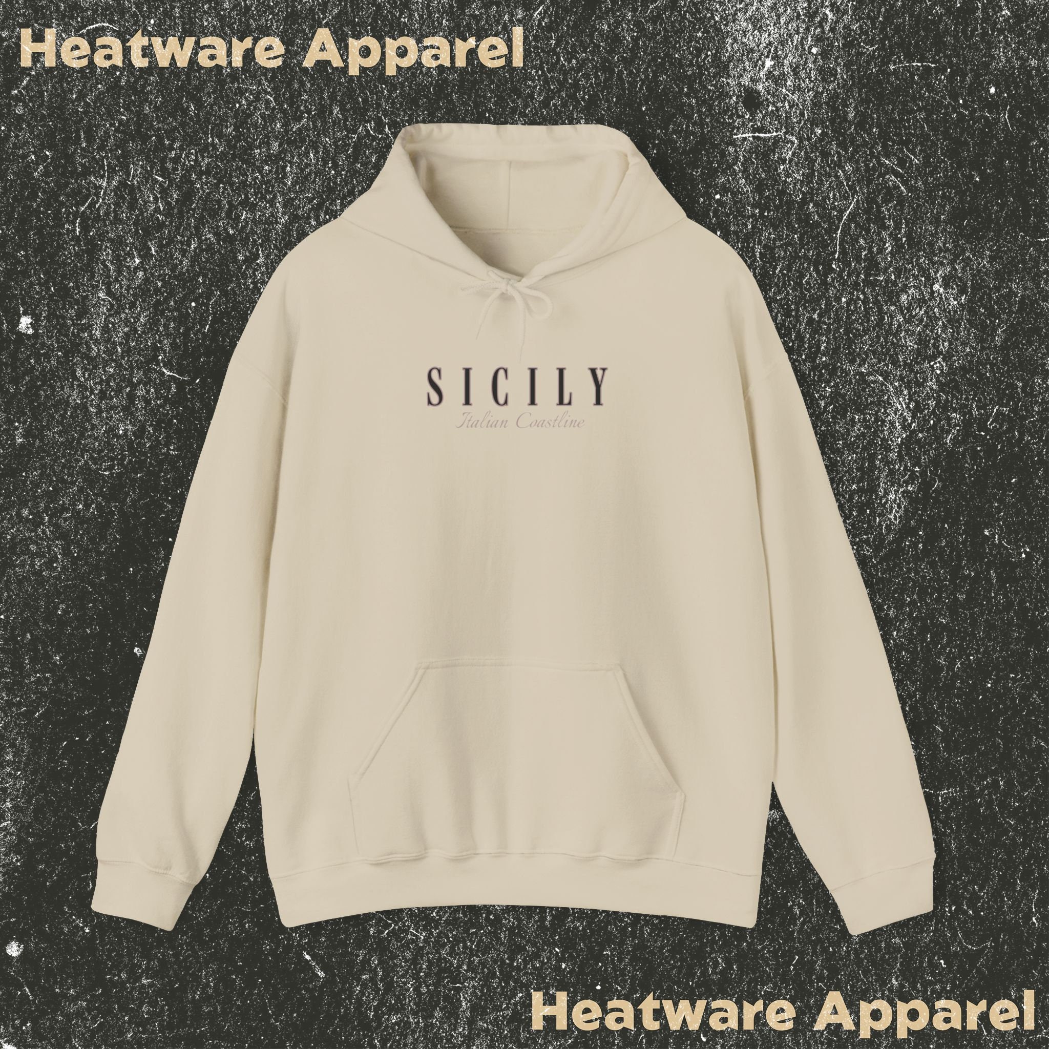Sicily Italian Coastline Hoodie | Coastal Italy Graphic Sweatshirt | Heatwear Apparel | Travel Hoodie | Italian Coastline | Unisex Hoodie