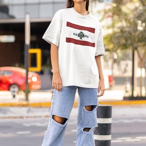 Camiseta de gran tamaño Heritage Lebanon / Camiseta vintage con el orgullo libanés / Ropa de calle unisex / Ropa Heatware