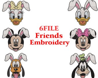 STICKEREI Mickey and Friends Stickdatei 8Größe