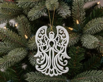 FSL Engel - Weihnachtsschmuck - freistehende Spitze Maschinenstickerei Designs Instant Download