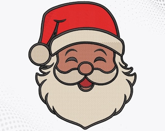 Retro Nikolaus Stickdatei, Stickdatei für Weihnachten, 8 Größen, Instant Download