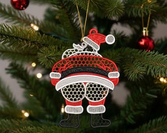 FSL Grinch Ornament: Maschinenstickdatei (Digitaler Download)