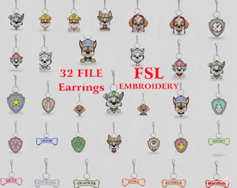 BUNDLE FSL Ohrringe Spitze Stickdatei, digitaler Download