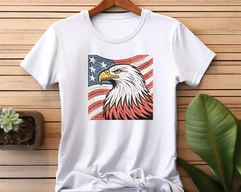 USA Adler Stickerei Flagge, Amerikanische Flagge, Maschinenstickerei, grösse 8 (Instant Download)