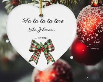 Personalized Custom First Christmas Marriage Newlyweds Ornament