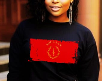 Soulaan Legend Long Sleeved T-Shirt (Red & Gold Heritage Design)-FBA-Black American Heritage-Unisex