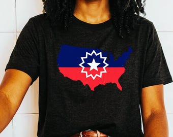 Juneteenth Flag T-Shirt | Red & Blue United States Graphic