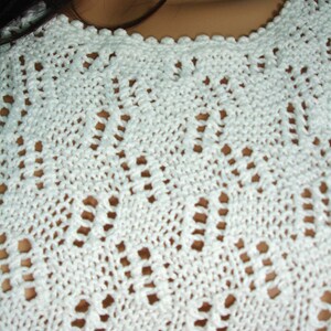 White knit summer lace top ready to ship image 4