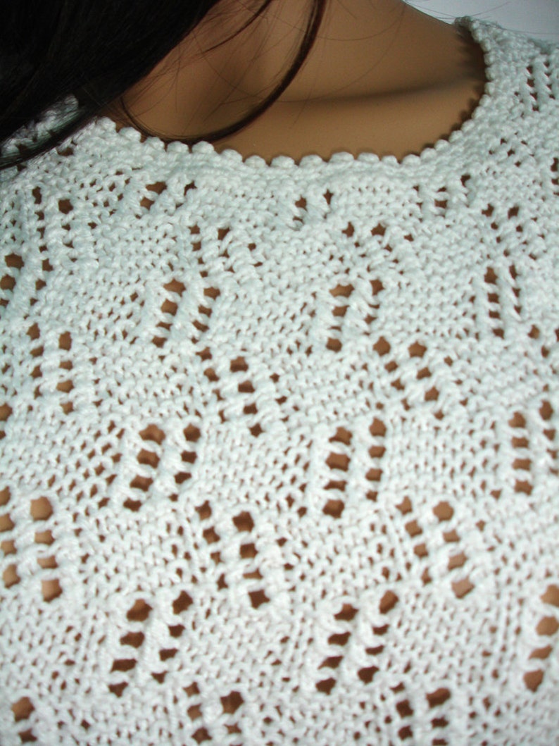 White knit summer lace top ready to ship image 4