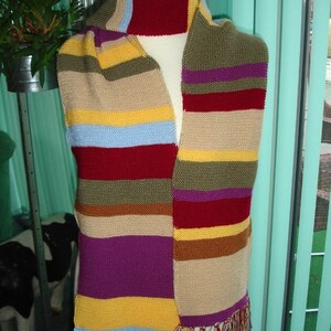 Dr Who inspired long scarf custom work image 5